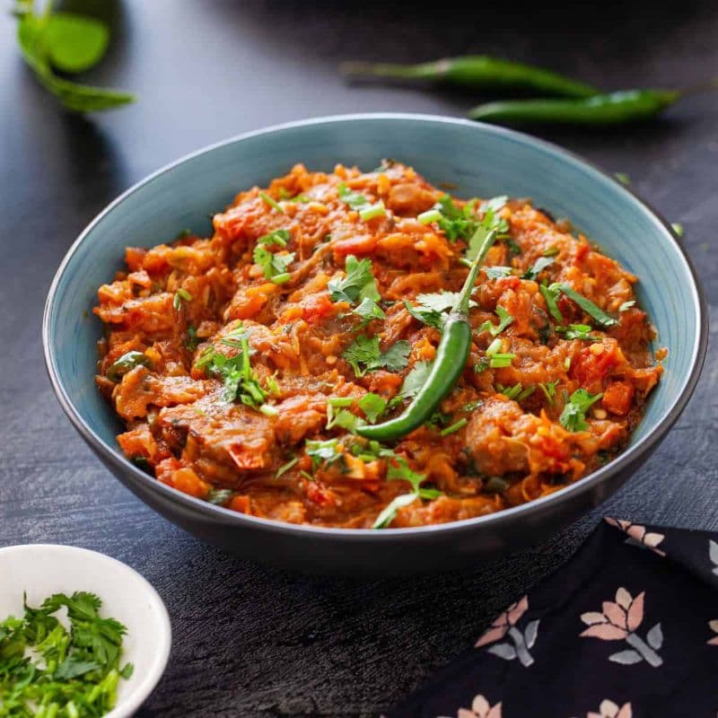 13. Eggplant Bhartha