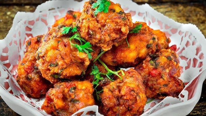 3(e). Prawn Pakoras